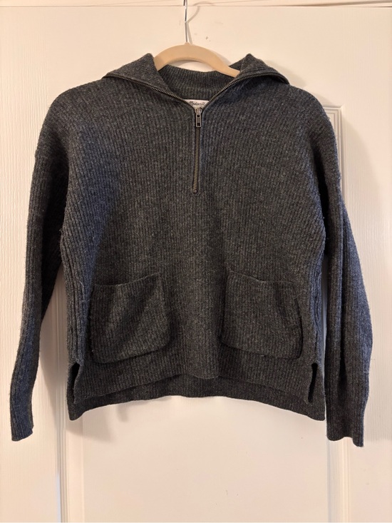Madewell Sweaters - Madewell Glenbrook Half Zip Wool Blend Sweater gray women’s small